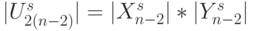 | U^{s}_{2(n-2)}| = |X_{n-2}^s|*| Y_{n-2}^s | 