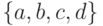 \left\{a,b,c,d\right\}