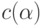 c(\alpha)