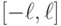 \left[-\ell ,\ell \right]