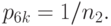 p_{6k} =1/ n_{2}.