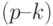 (p – k)