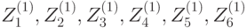 Z_1^{(1)},Z_2^{(1)},Z_3^{(1)},Z_4^{(1)},Z_5^{(1)},Z_6^{(1)}