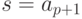 s = a_{p+1}