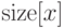 {\rm size}[x]