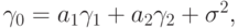 \gamma_{0} = a_{1}\gamma_{1} + a_{2}\gamma_{2} + \sigma ^{2},