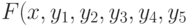 F(x,y_{1},y_{2},y_{3},
y_{4}, y_{5}