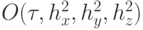 O(\tau, h_x^2, h_y^2, h_{z}^2)