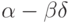 \alpha-\beta \delta