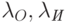 \lambda_O, \lambda_{\textit{И}}