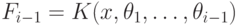 \EuScript F _{i-1}= K(x,\theta_1,\dots,\theta _{i-1})