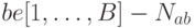 be [1,\dots ,B] - N_{ab}