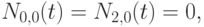 N_{0,0}(t)=N_{2,0}(t)=0,