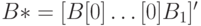 B*=[B[0] \dots [0] B_1]'