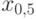 x_{0,5}