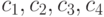 c_{1},c_{2},c_{3},c_{4}