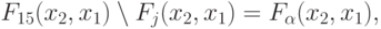 F_{15}(x_{2}, x_1) \setminus F_j(x_{2}, x_1) = F_{\alpha}(x_2, x_1),