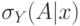 \sigma_{Y}(A| x)