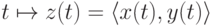 t\hm\mapsto z(t)\hm= \langle x(t),y(t)\rangle