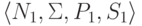 \lalg N_1 , \Sigma , P_1 , S_1 \ralg