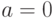 a=0