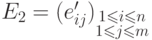 E_2=
(e'_{ij})_{\substack{1\leq i\leq n\\1\leq j\leq m}}