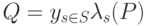 Q=y_{s \in S} \lambda_s(P)