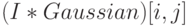 (I * Gaussian)[i,j]