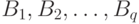 $B_{1},B_{2},\ldots,B_{q}$