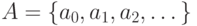 A\hm=\{a_0,a_1,a_2,\dots\}