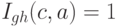 I_{gh}(c,a)=1