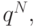 q^N,