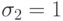 \sigma _{2} = 1