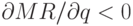 \partial MR/\partial q < 0